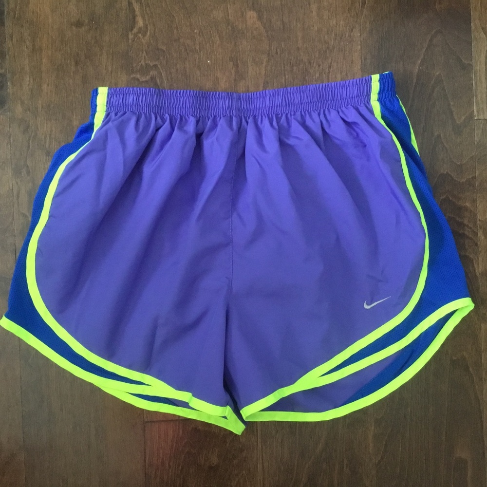Purple/Neon/Blue Women’s Nike Running Shorts